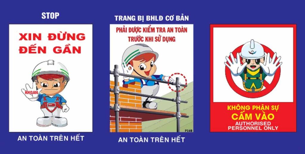Tải mẫu biển báo an toàn xây dựng vector